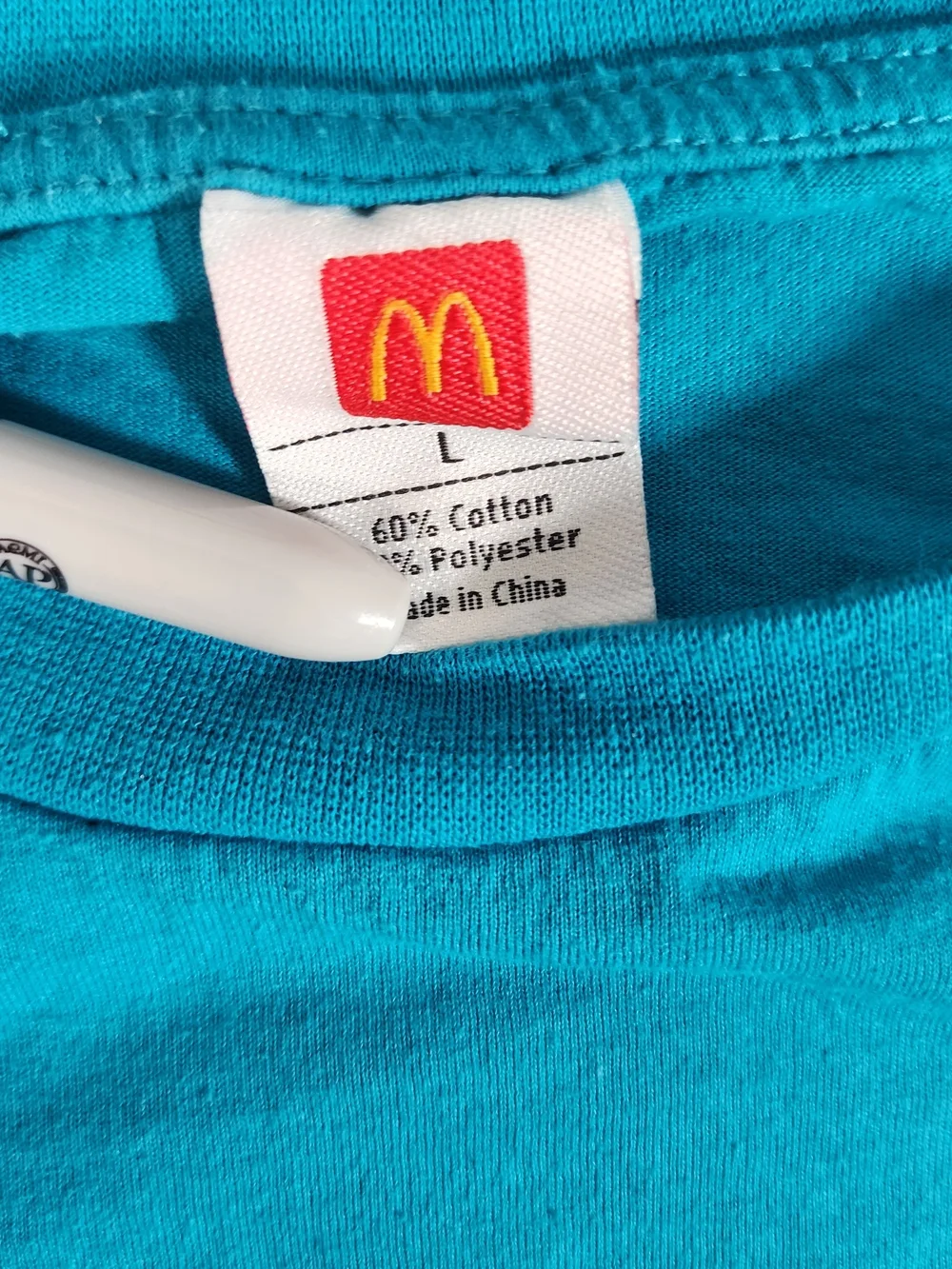 McDonald's Turquoise Short Sleeve Tee with Fries Graphic